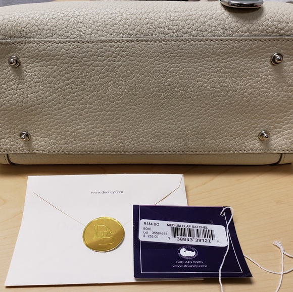 Dooney & Bourke Medium Leather Flap Satchel - Picture 8 of 8